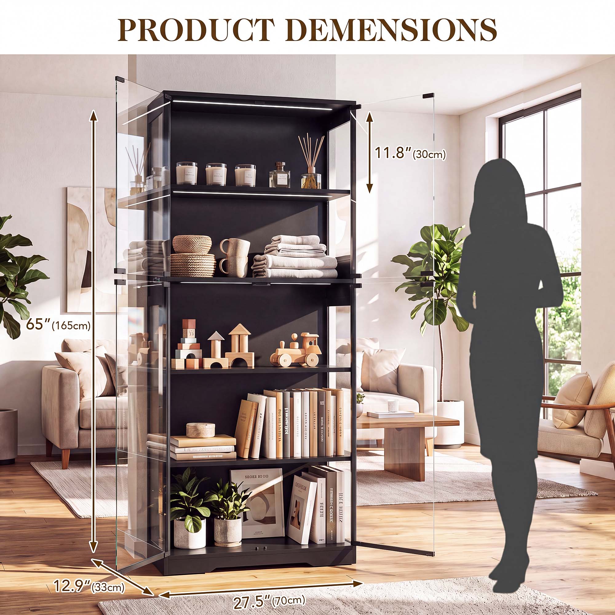 TCGBKAF 5‑Tier Display Cabinet - đánh giá và giá Collectible & Vintage Dolls For Halloween
