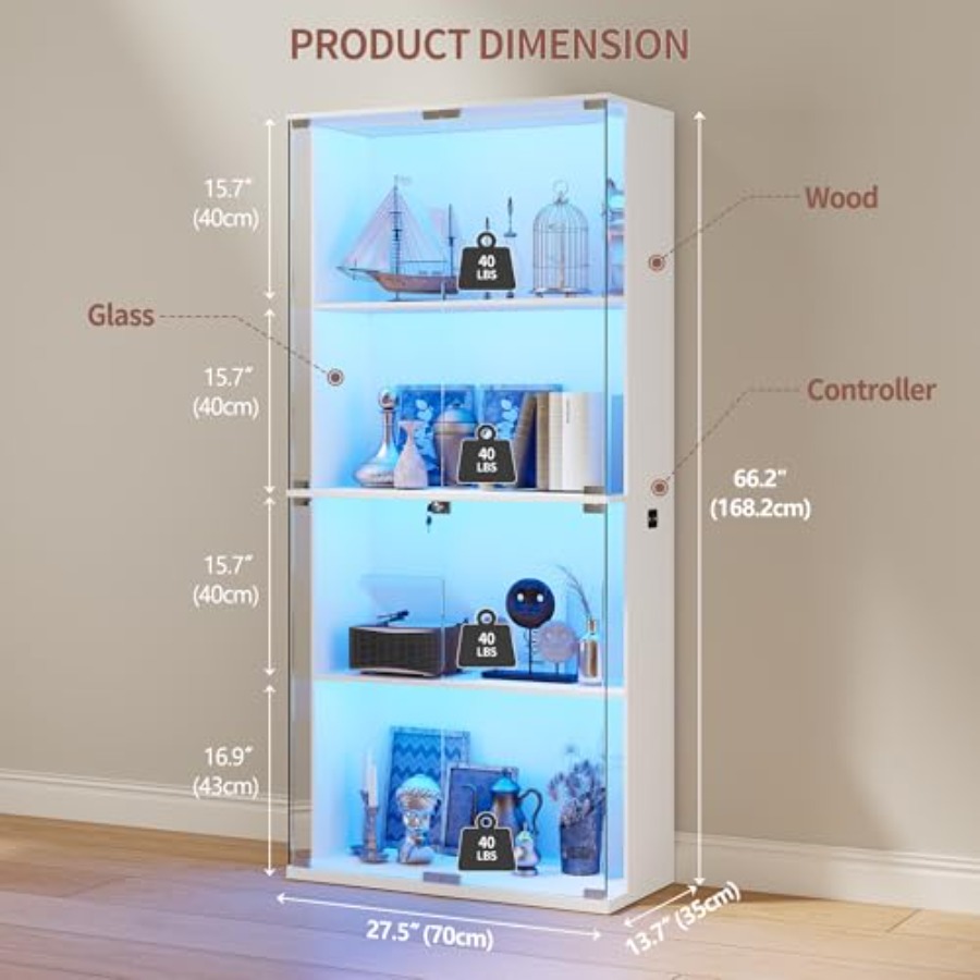66 Glass Display Cabinet for C - đánh giá và giá Collectible & Vintage Dolls For Halloween