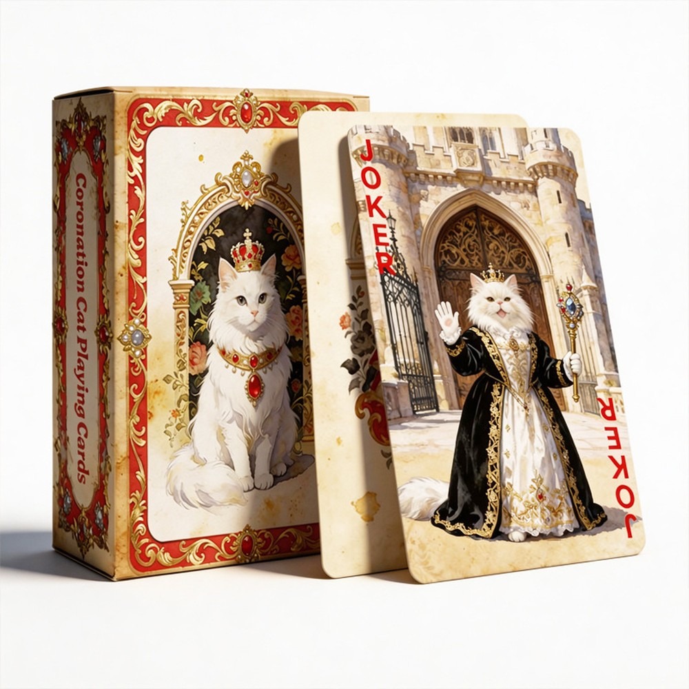 54Pcs Vintage Palace Cute Cat  - đánh giá và giá Vintage Collectible Playing Cards