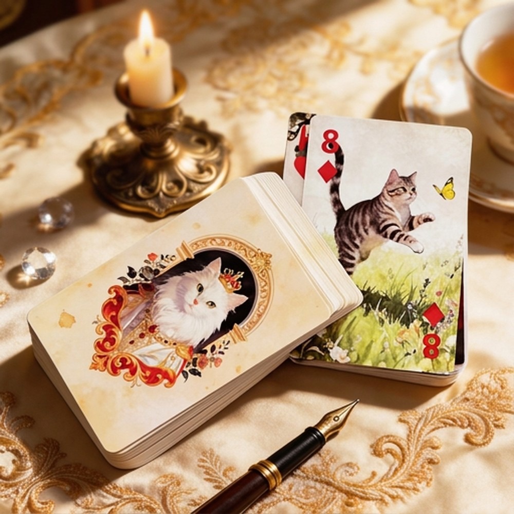 54Pcs Vintage Palace Cute Cat  - đánh giá và giá Vintage Collectible Playing Cards