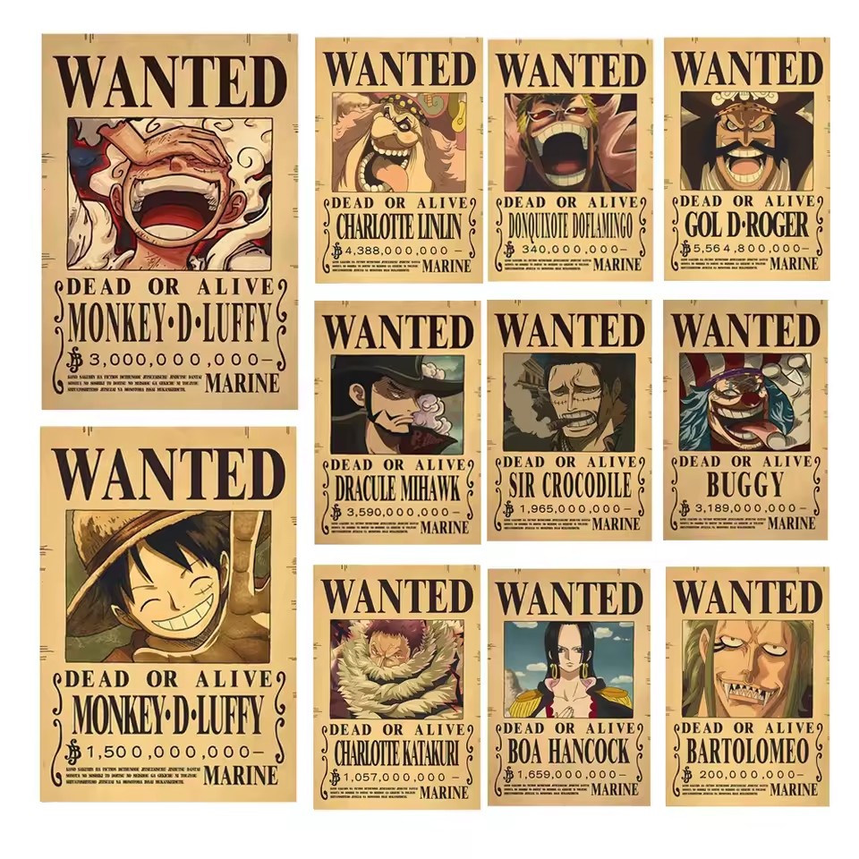 Anime One Piece Bounty Wanted  - đánh giá và giá Vintage Collectible Cards