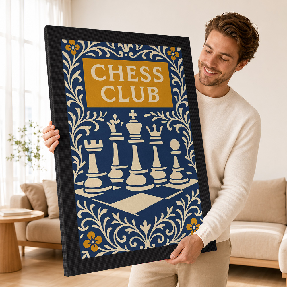 Chess Club Vintage Framed Canv - đánh giá và giá Collectible Vintage Photos