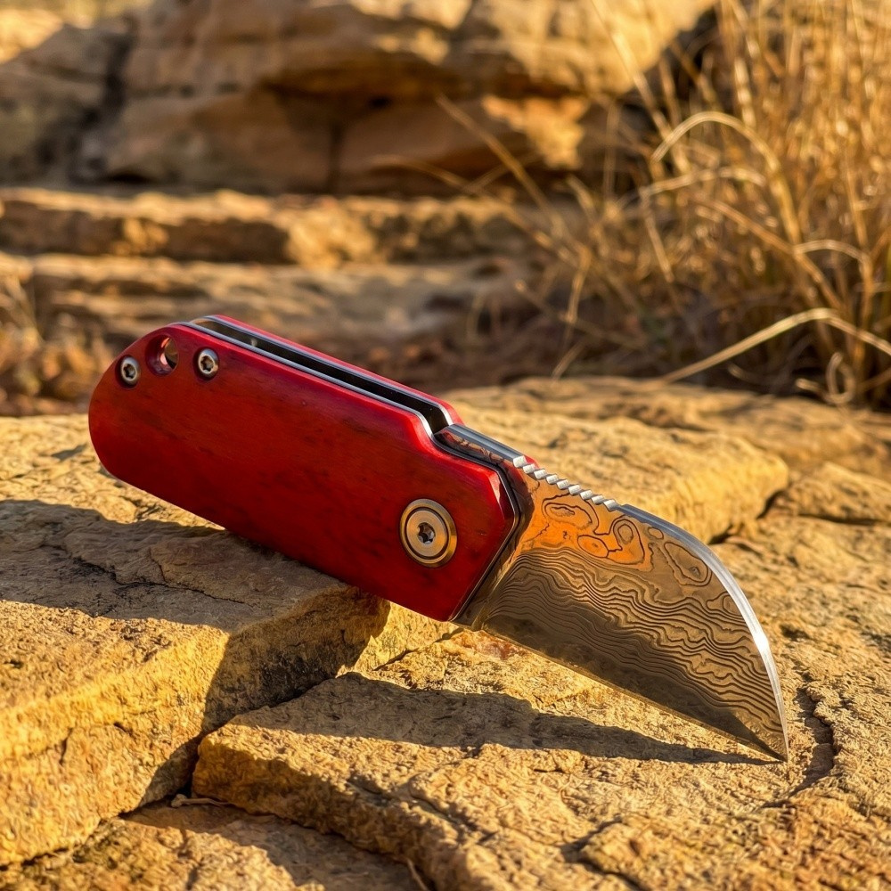 Vintage Damascus EDC Folding K - đánh giá và giá Vintage Collectible Pocket Knives