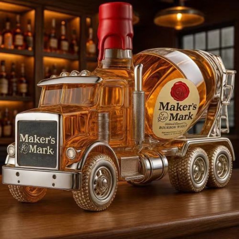 Vintage Truck Design Glass Whi - đánh giá và giá Vintage Collectible Liquor Bottles